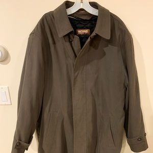 Michael Kors 44R Olive/Brown Raincoat